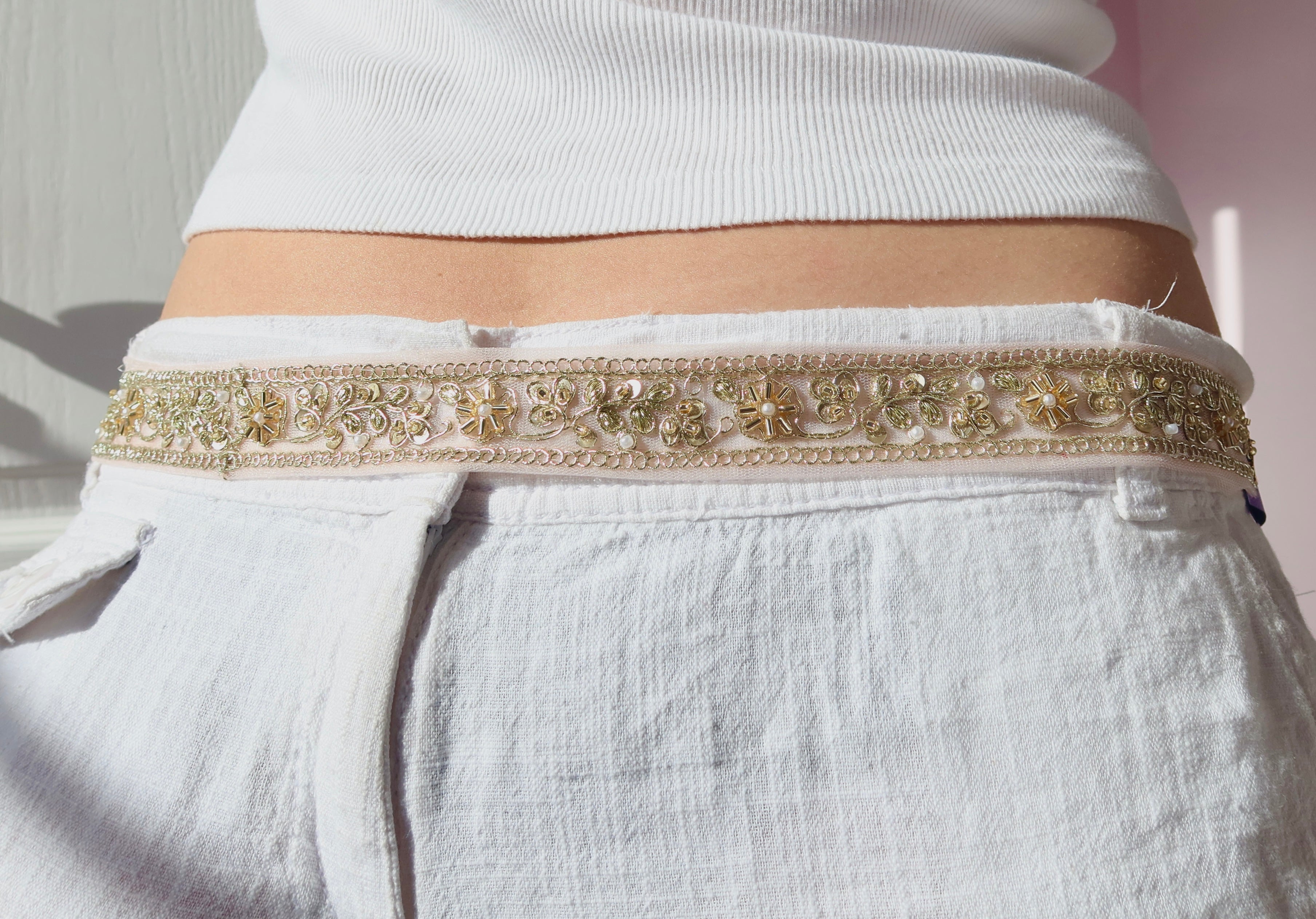 Camellia Belt   [Light Pink]