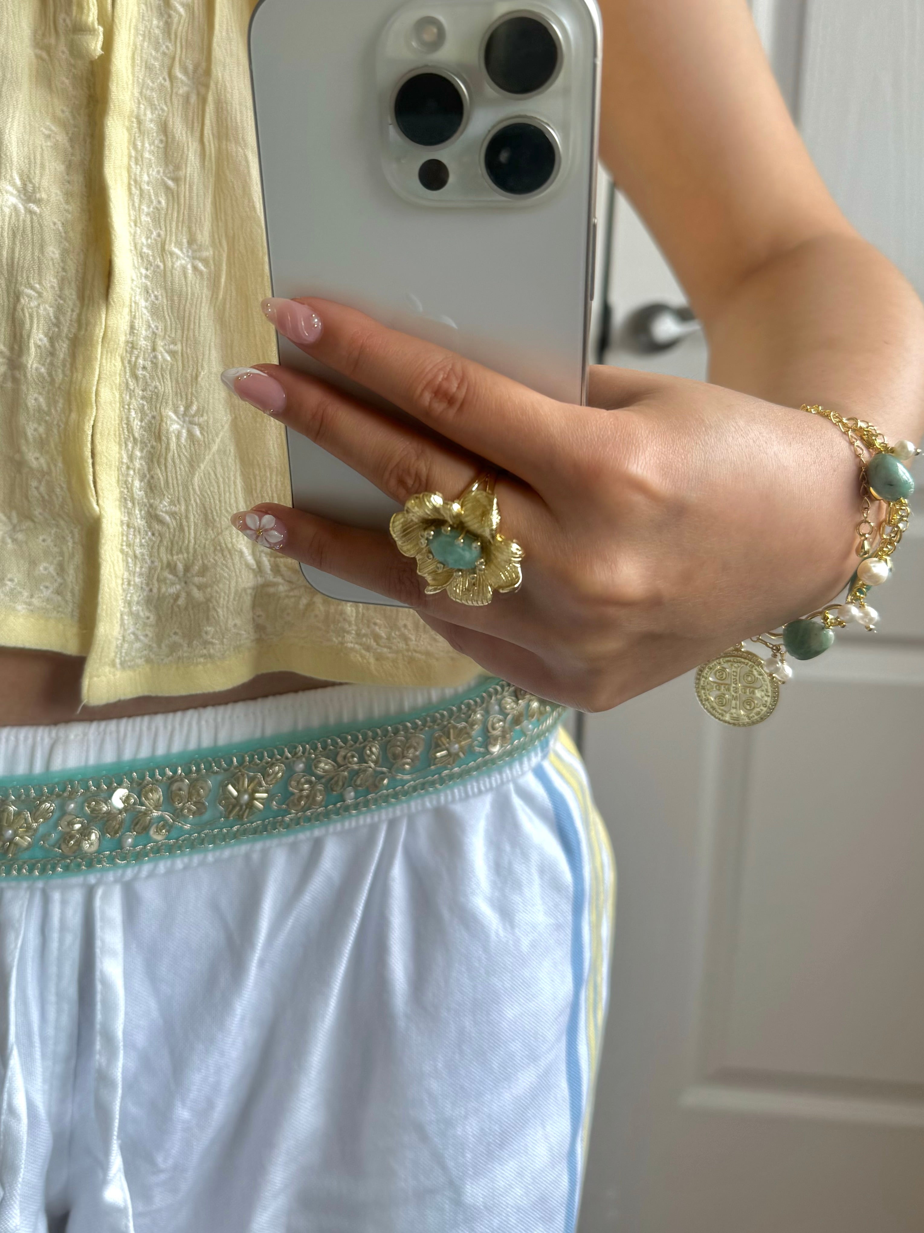 Camellia Belt  [Turquoise]
