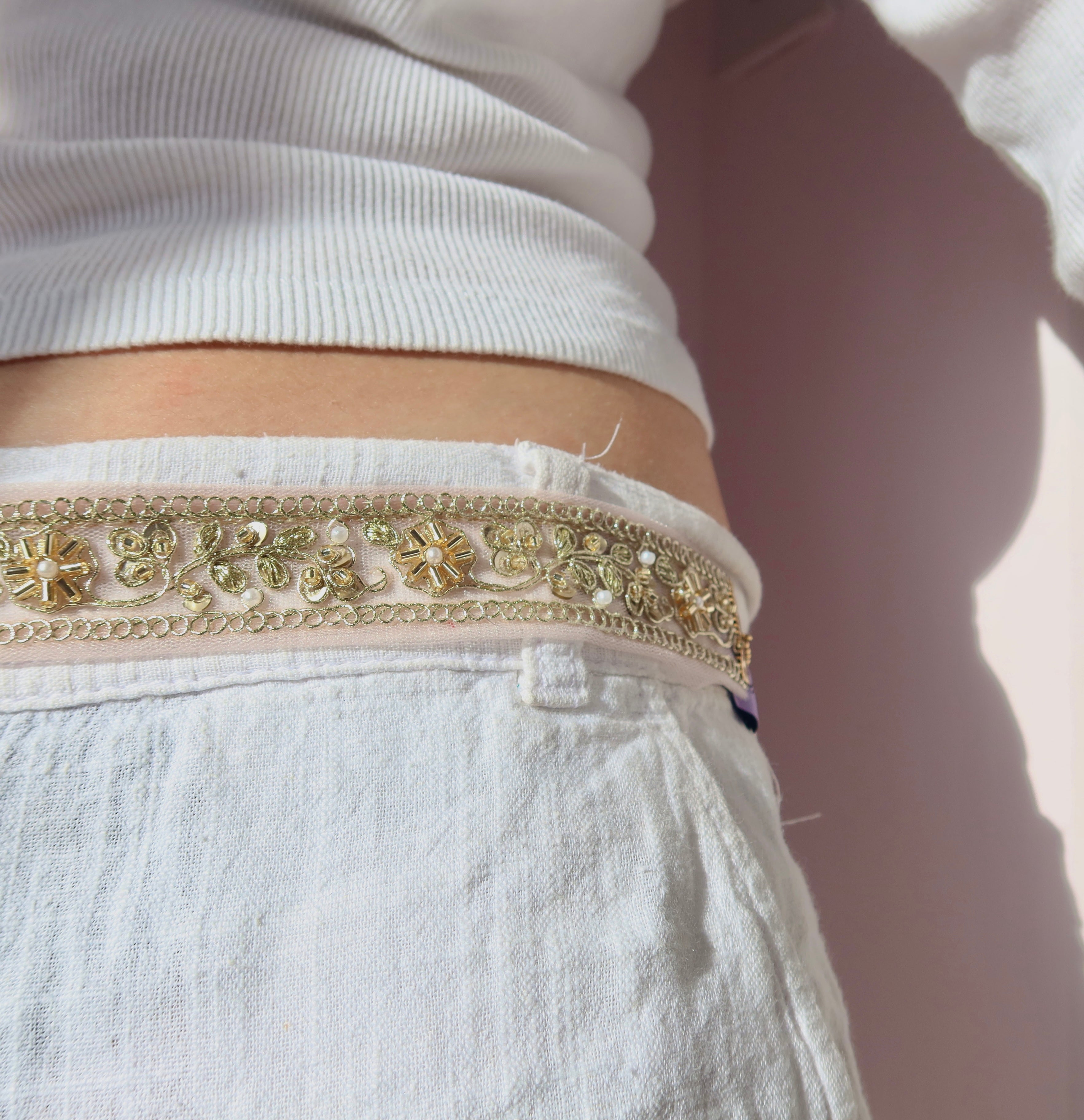 Camellia Belt   [Light Pink]